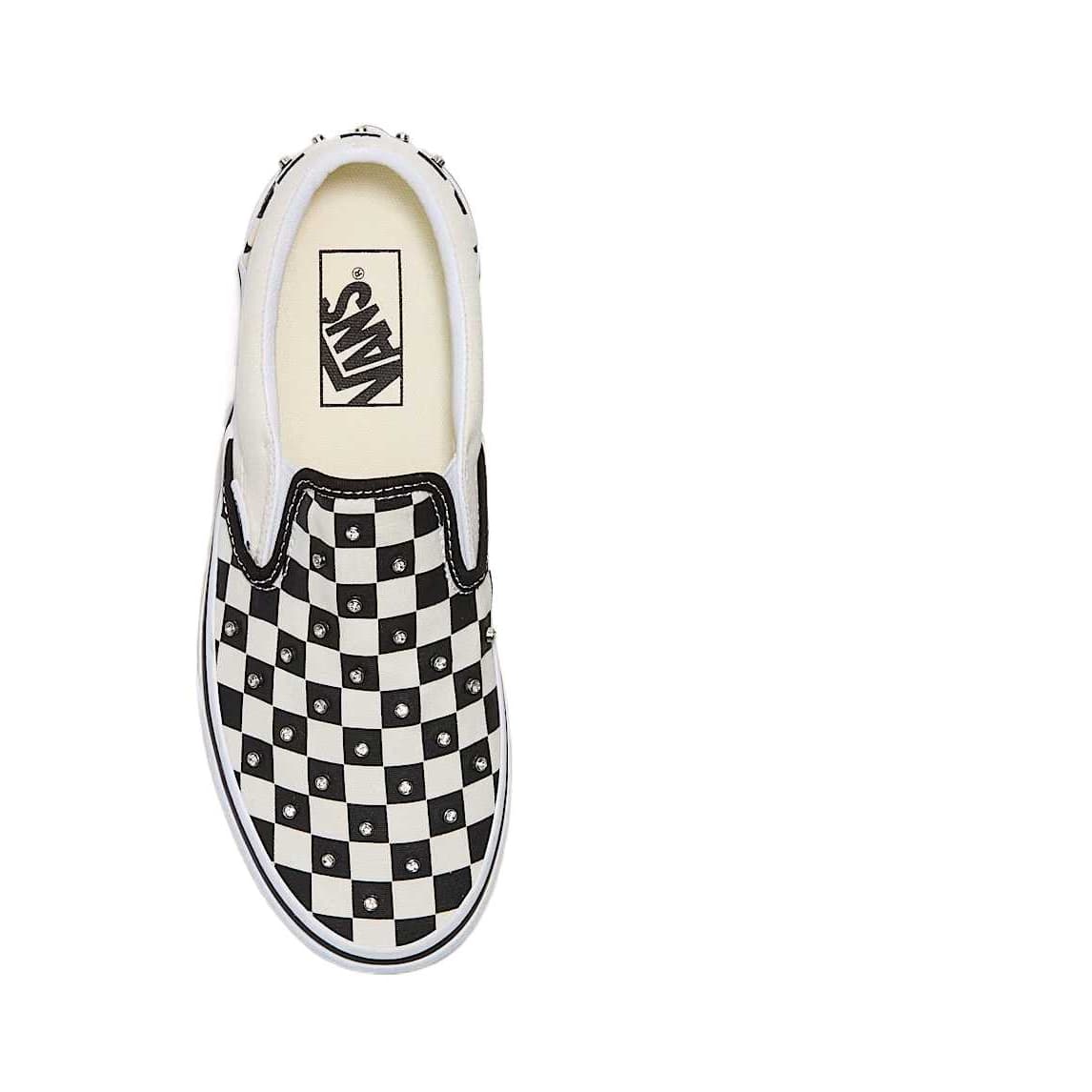 Кроссовки Vans Classic Slip On Low Топ Скейтборд Обувь Унисекс Черный белый - изображение 3