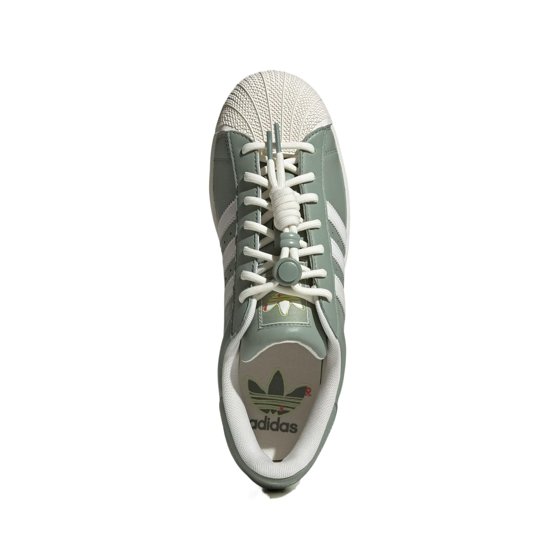 Кроссовки Adidas Originals Superstar 2 Легкие Низкие Кроссовки для Скейтбординга Унисекс Белые Зеленые - изображение 3