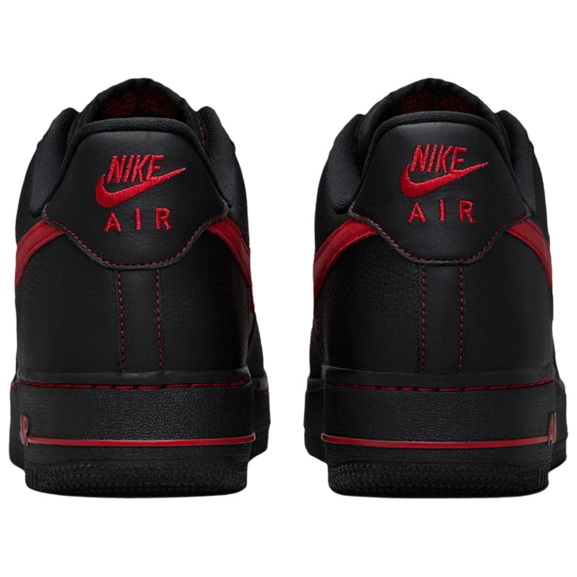 Кроссовки Nike Air Force 1 Дышащий Low Топ Скейтборд Обувь Мужской Черно-красный - изображение 5