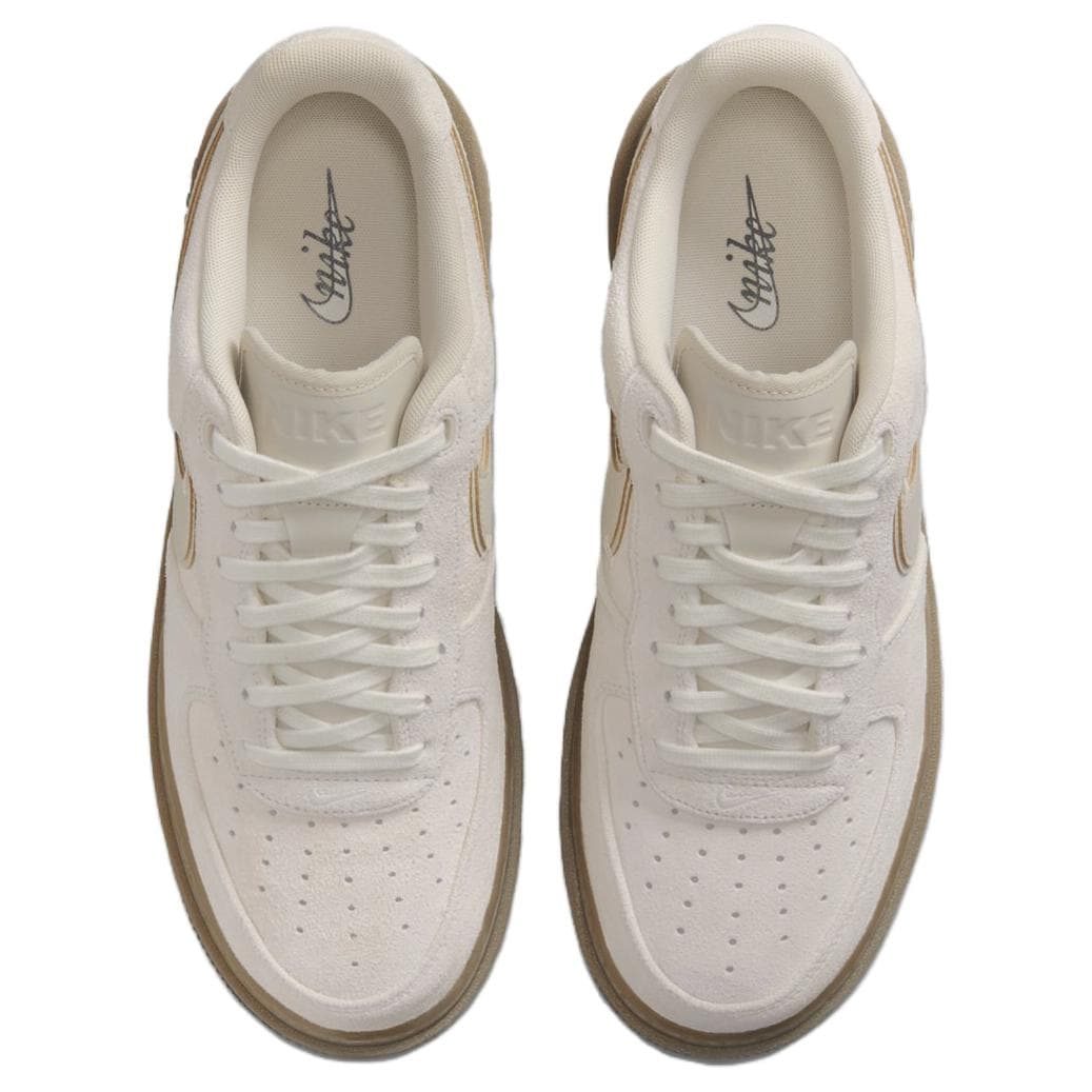 Кроссовки Nike Air Force 1 Slip-Resistant Abrasion-Resistant Низкие Кеды для Скейтбординга Унисекс Бежевые - изображение 3