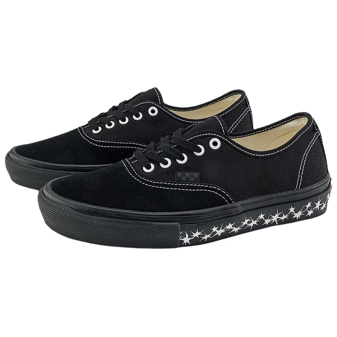 Кроссовки Vans Skate Authentic Устойчивые к истиранию низкие кеды для скейтбординга Унисекс Черный Белый - изображение 2