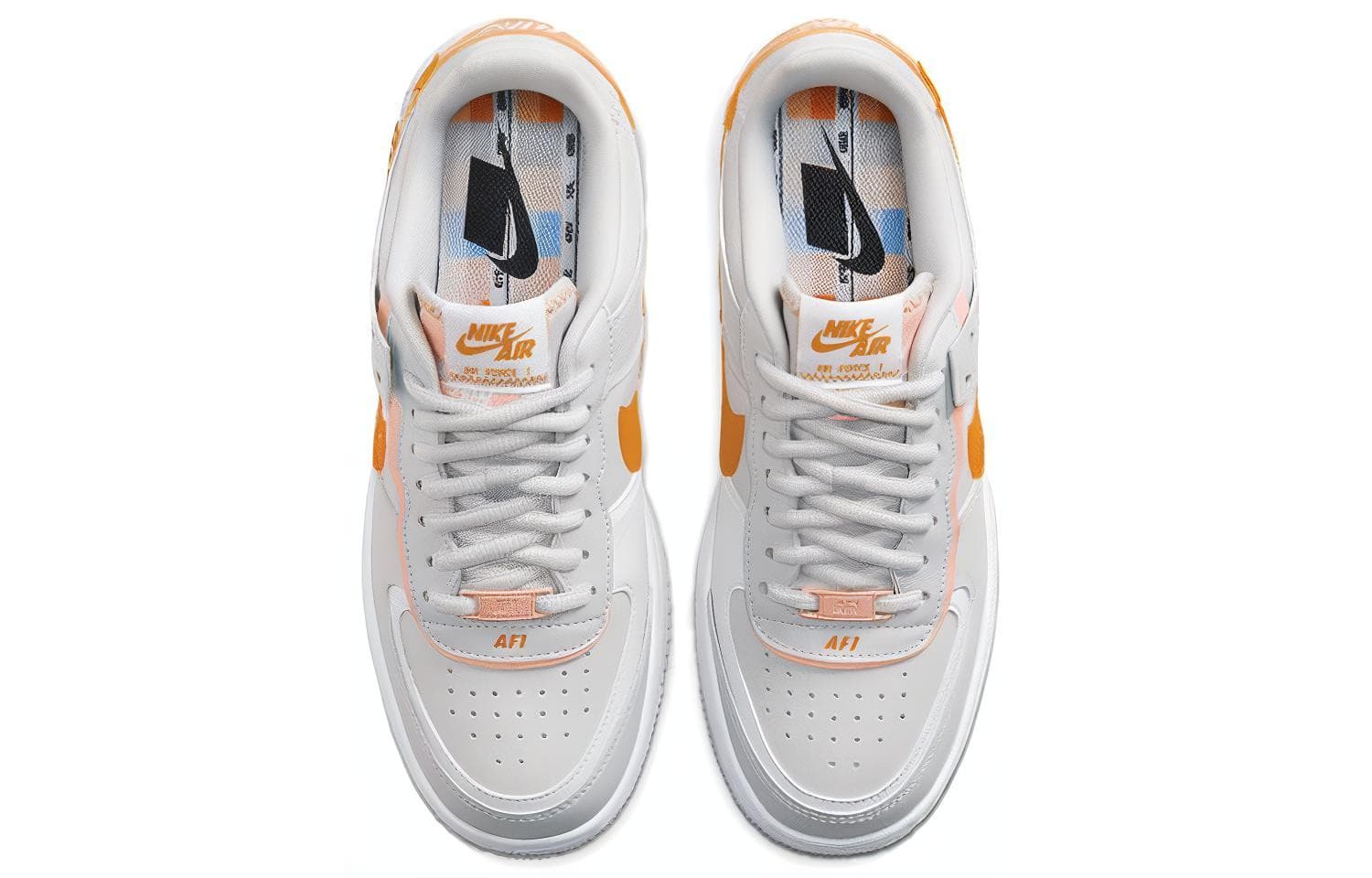 Кроссовки Nike Air Force 1 Shadow Grey Orange - изображение 4