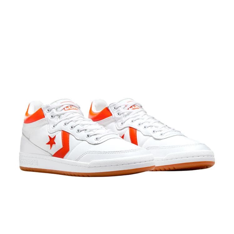 Кроссовки Converse Fastbreak PRO Унисекс повседневная обувь для скейтборда мид-топ с тонкой подошвой оранжево-белая - изображение 3