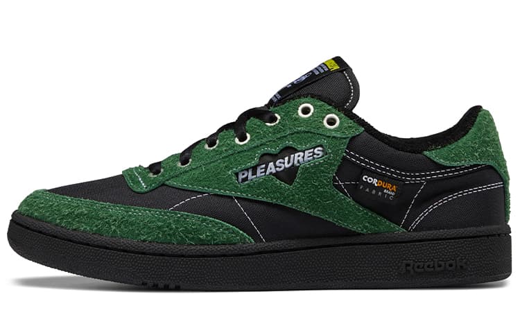 Кроссовки PLEASURES x Reebok Club C 85 Black Green - изображение 1