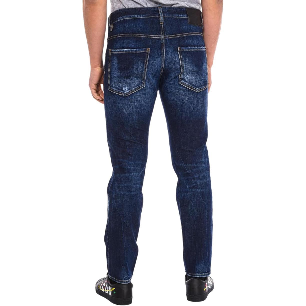 Штаны DSQUARED 2 Blue Men's Jeans DSQUARED 2 Синий Мужской Джинсы - изображение 4