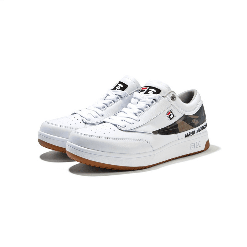 Кроссовки Aape x FILA Низкие Скейтборд Кроссовки Мужские Белые - изображение 3