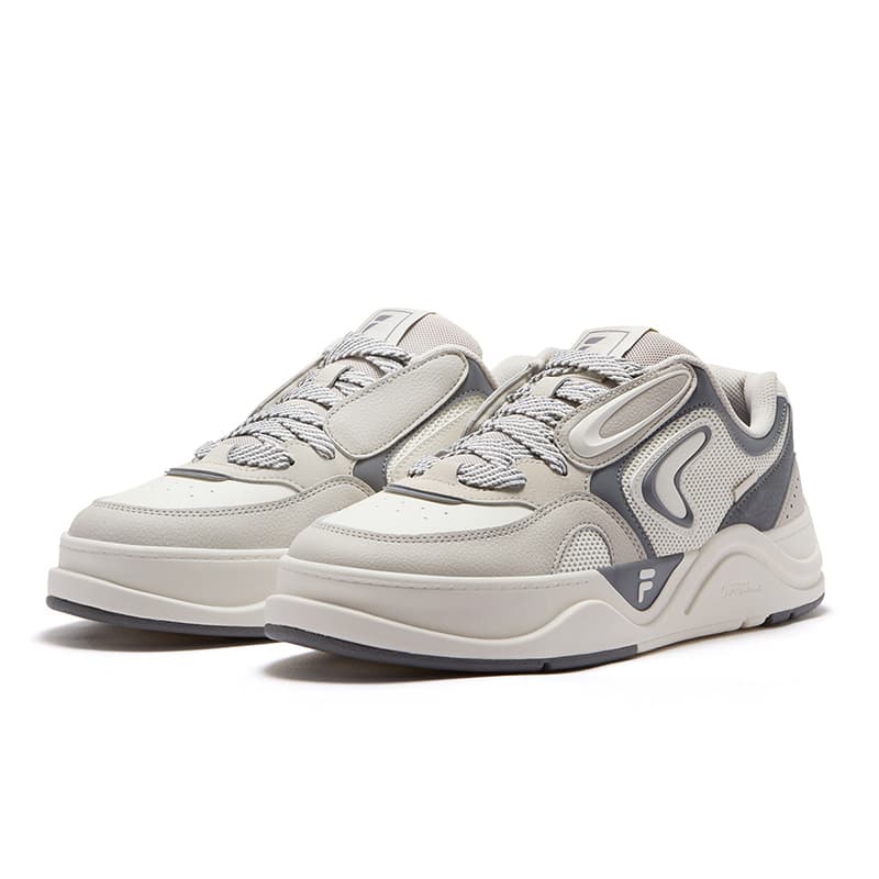 Кроссовки FILA FUSION 50 50 DX Текстиль Синтетическая кожа Низкие кеды для скейтбординга Мужские Цвет раннего снега Серый - изображение 3