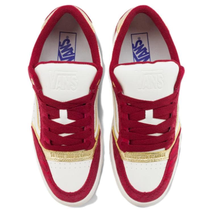 Кроссовки Vans HYLANE Устойчивые к истиранию низкие кроссовки для скейтбординга унисекс красный бежевый - изображение 3