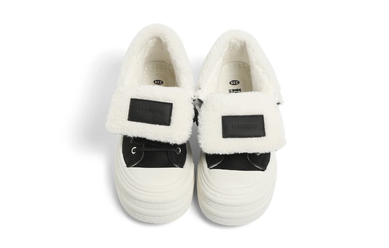 Кроссовки HUANQIU Flip Cover Artificial Suede Обувь Термическое Покрытие Увеличение Высоты MID Скейтбординг Кроссовки Женские - изображение 5