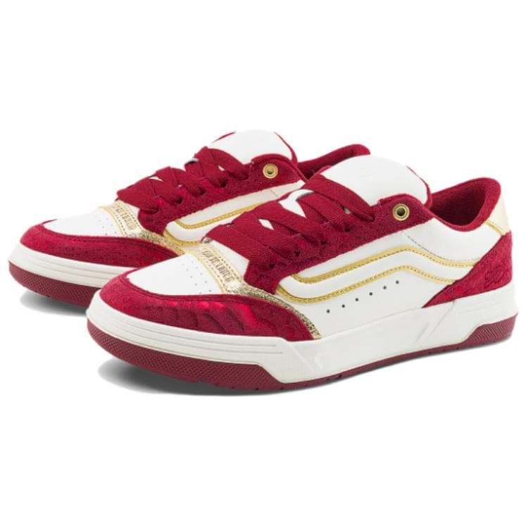 Кроссовки Vans HYLANE Устойчивые к истиранию низкие кроссовки для скейтбординга унисекс красный бежевый - изображение 2
