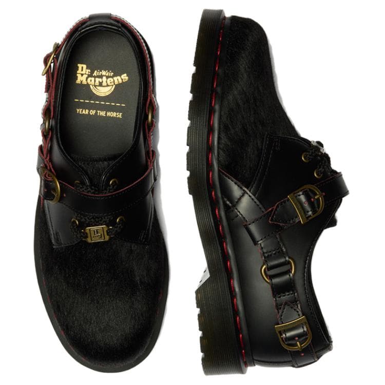Dr.Martens 1461 Коровья кожа 3 шнуровки Кожаные туфли Унисекс Черные - изображение 5