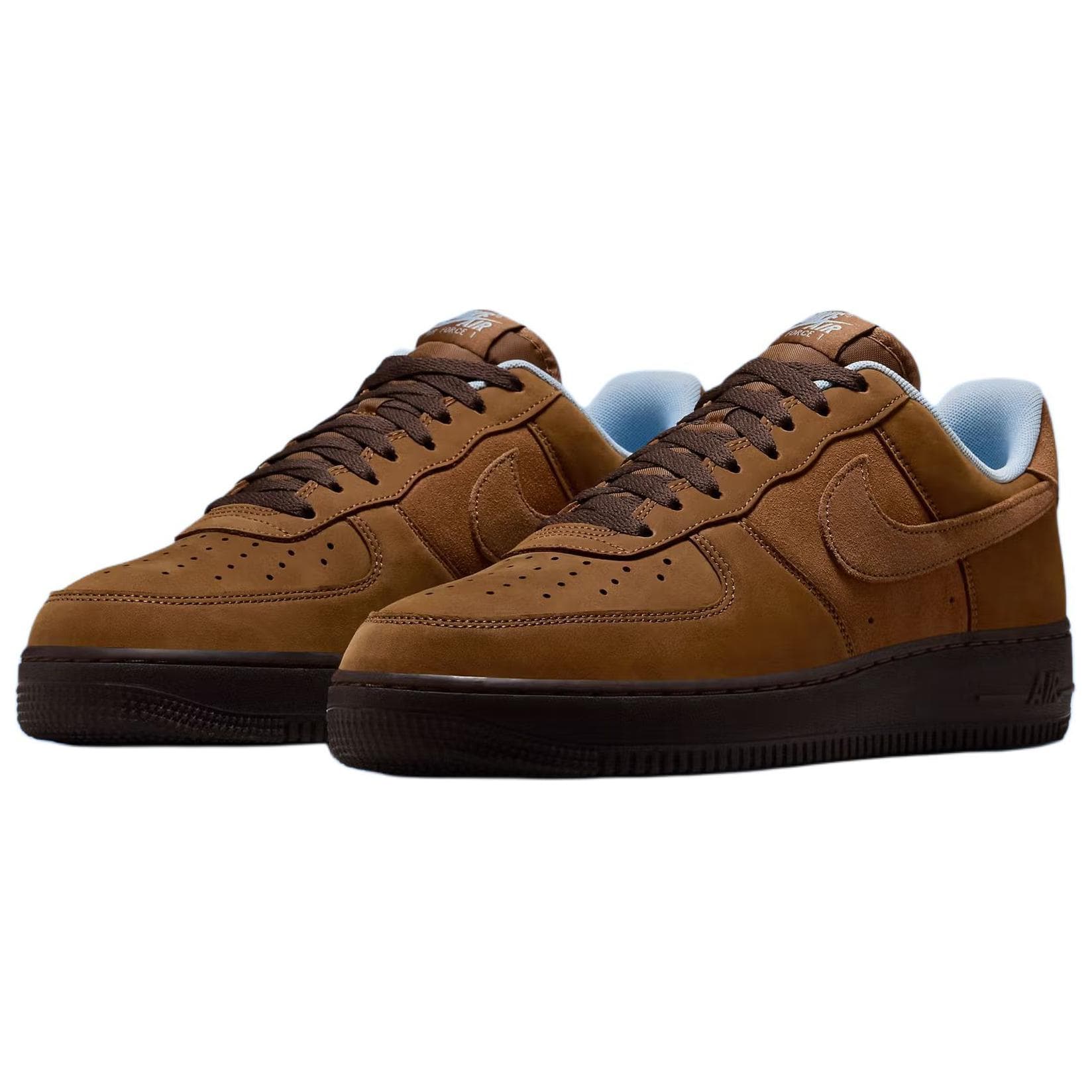 Кроссовки Nike Air Force 1 Slip-Resistant Abrasion-Resistant Low-Top Скейтборд Кроссовки Унисекс Коричневый - изображение 3