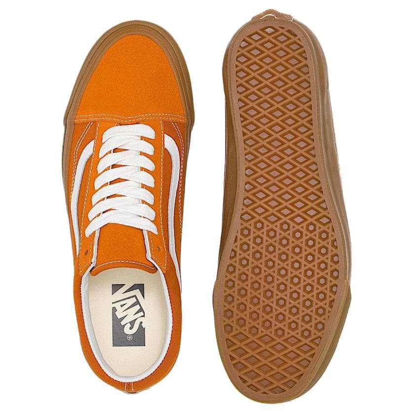 Кроссовки Vans Old Skool Low Топ Скейтборд Обувь Унисекс Оранжевый - изображение 4