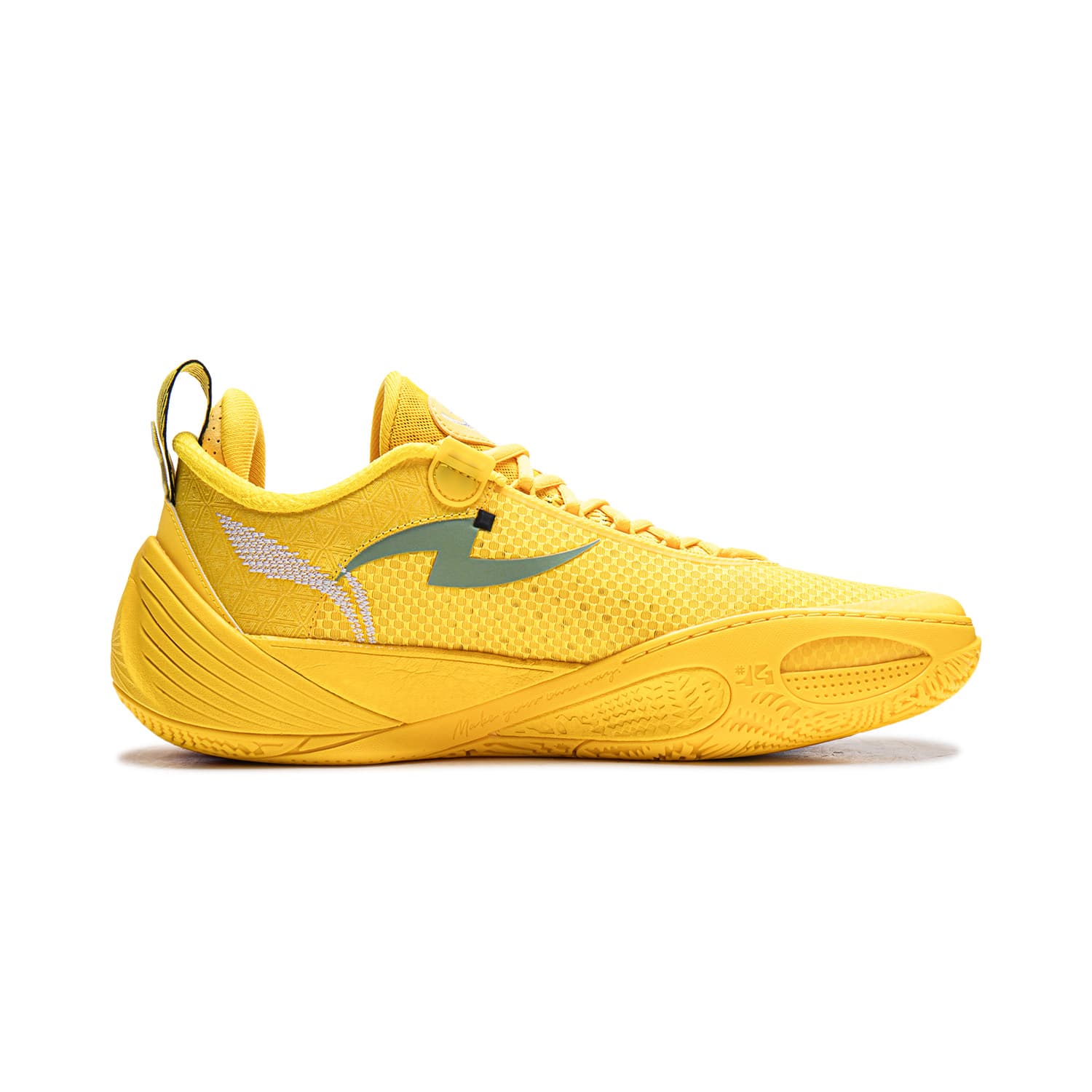 Кроссовки для баскетбола Li-Ning All City 14 с технологией Boom в подошве, стабильные, антискручивание, поддержка, удобные, амортизация, противоскользящие, отскок, износостойкие, низкие баскетбольные кроссовки мужские, желтый - изображение 2