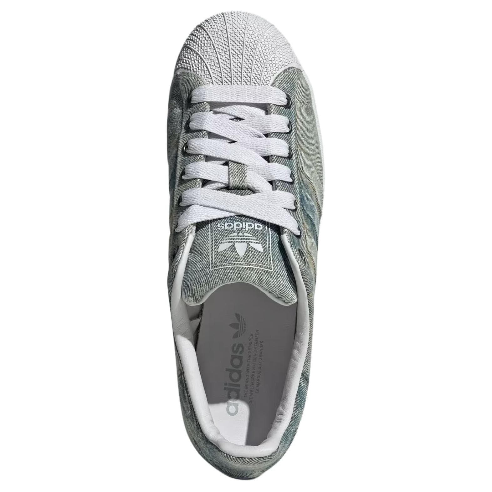 Кроссовки Adidas Originals Superstar 82 Текстиль Резина Классический и Универсальный Скейтборд Обувь Унисекс Серый Синий - изображение 3