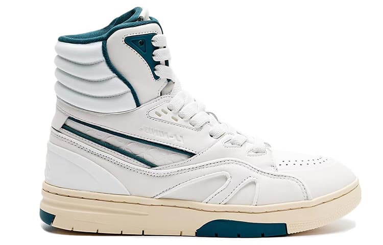Кроссовки LI-NING 1990 Ткань и кожа 005 Классические ретро кроссовки с контрастными цветами Повседневные Дышащий Хай-топы Скейтбординги Женские Белый - изображение 2