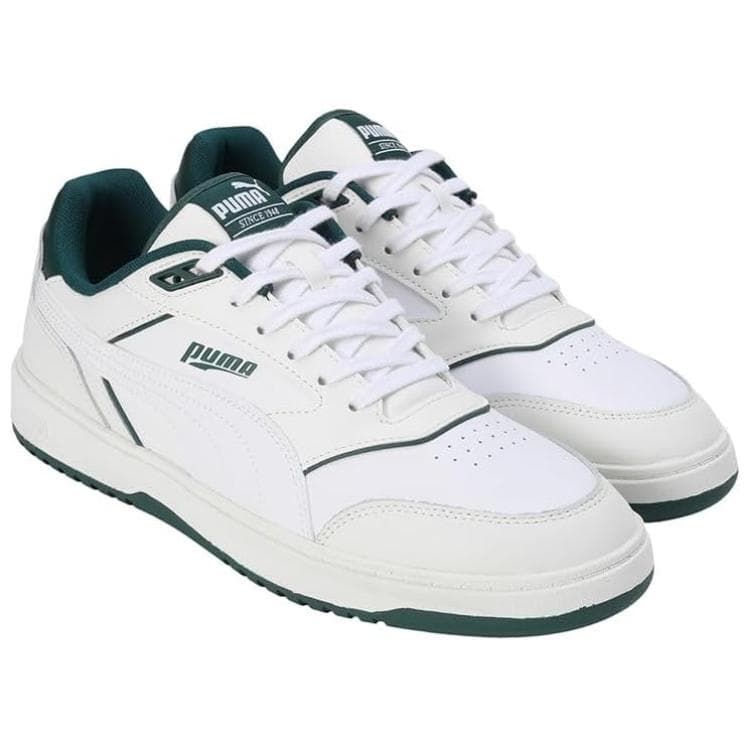 Кроссовки PUMA Doublecourt Low Скейтборд Обувь Мужская Белая Зеленая - изображение 4