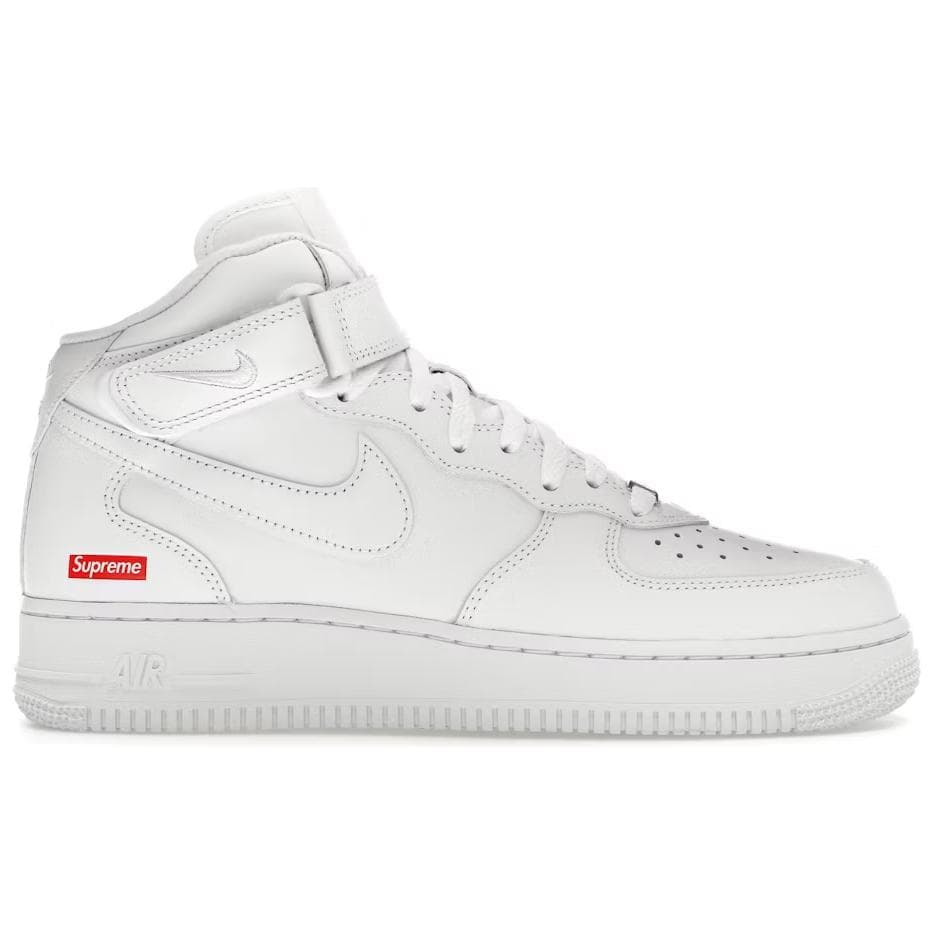 Кроссовки Supreme X Nike Air Force 1 Slip-Resistant Abrasion-Resistant MID Скейтборд Обувь Унисекс Белый - изображение 2