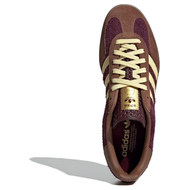 Кроссовки Adidas Originals Gazelle Abrasion Resistant Низкие Кроссовки для скейтбординга Мужские Коричнево-желтые - изображение 4