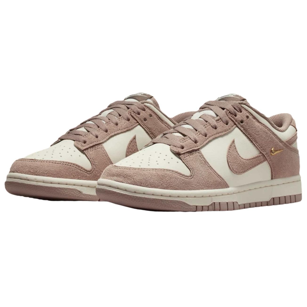 Кроссовки Nike Dunk Кожа Амортизация Низкие Кеды Скейтборд Обувь Женские Розовые Белые - изображение 3