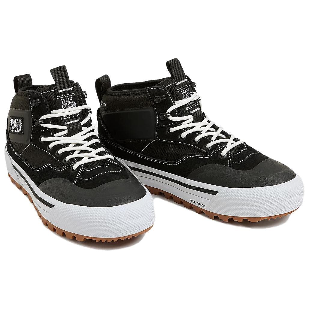 Кроссовки Vans Half Cab Водонепроницаемая и Износостойкая Верхняя часть Скейтборд Обувь Унисекс Черная - изображение 3