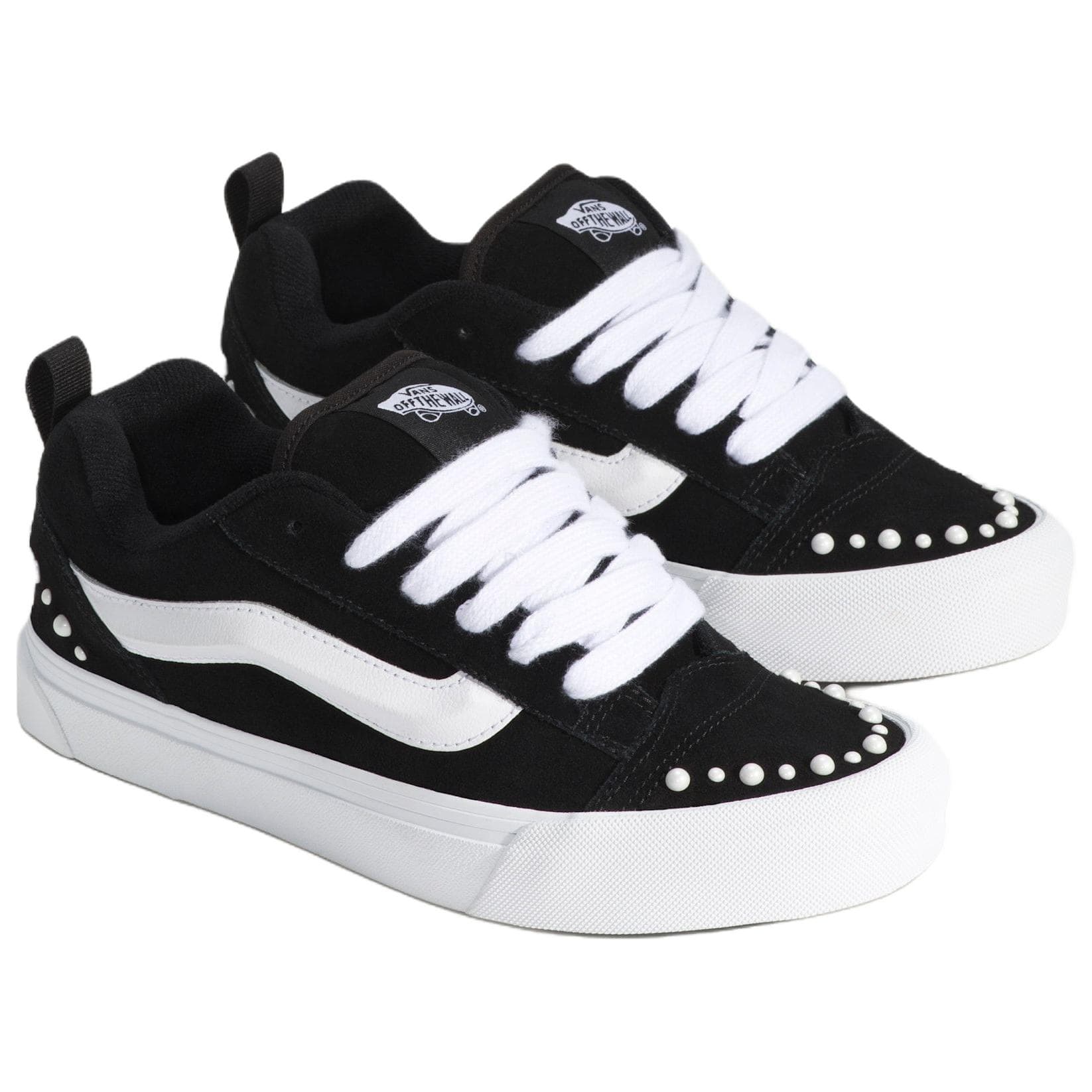 Кроссовки Vans Knu Skool Поддержка Low Топ Скейтборд Обувь Унисекс Черный белый - изображение 2
