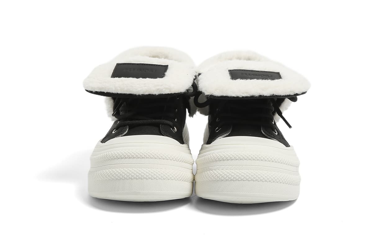 Кроссовки HUANQIU Flip Cover Artificial Suede Обувь Термическое Покрытие Увеличение Высоты MID Скейтбординг Кроссовки Женские - изображение 4