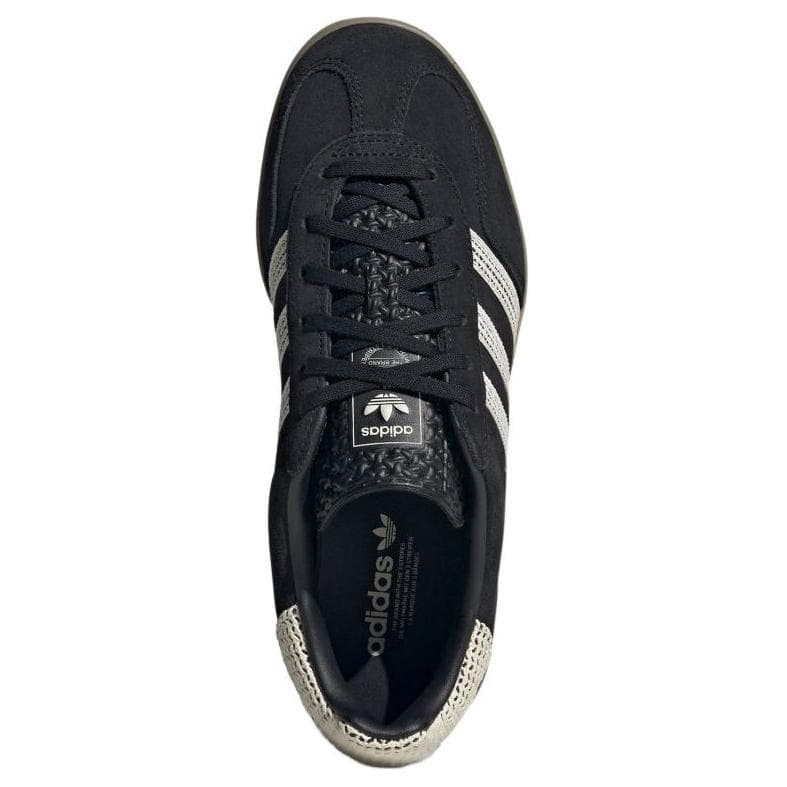 Кроссовки Adidas Originals GAZELLE INDOOR Artificial Suede Низкие Кроссовки для Скейтбординга Женские Черные - изображение 3