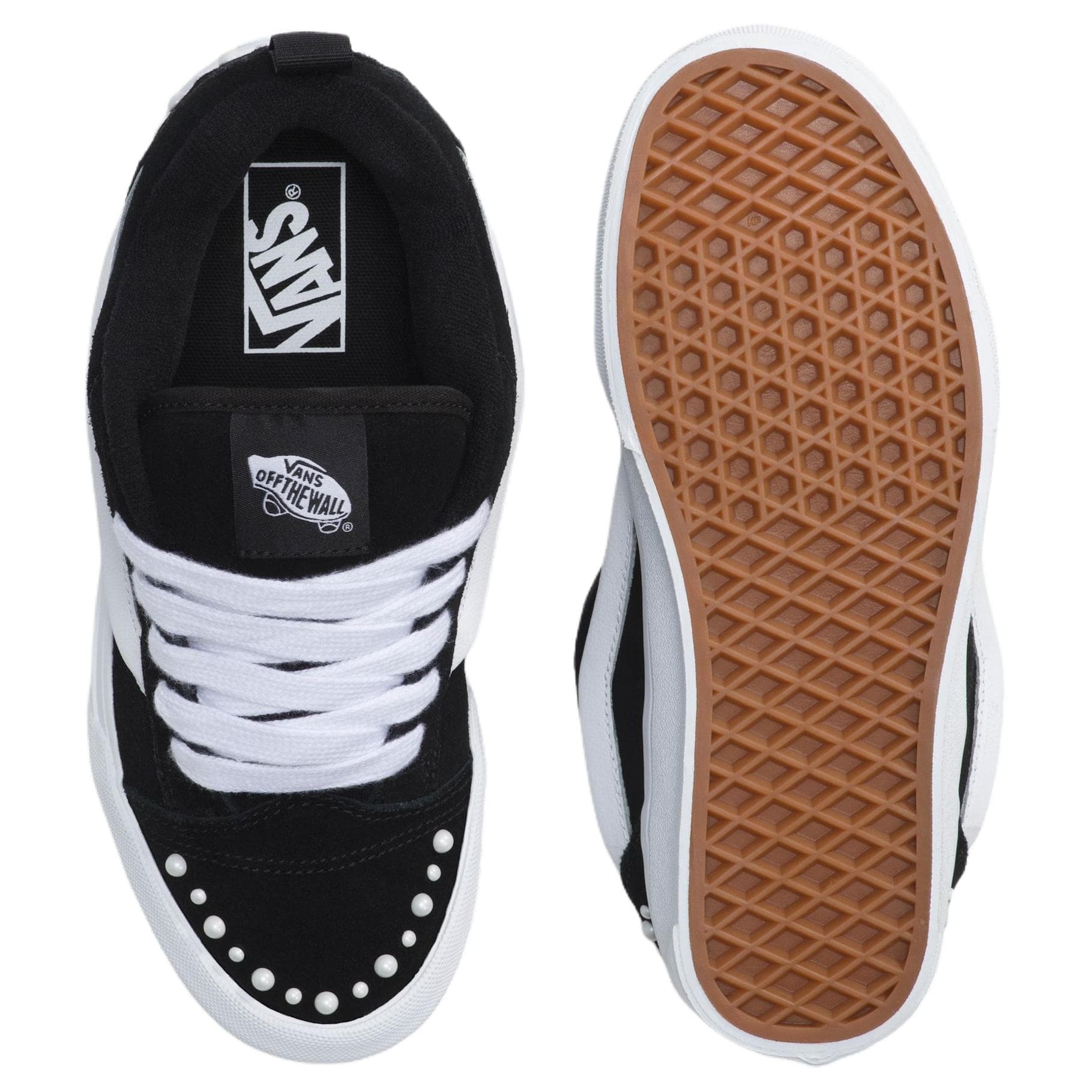 Кроссовки Vans Knu Skool Поддержка Low Топ Скейтборд Обувь Унисекс Черный белый - изображение 4