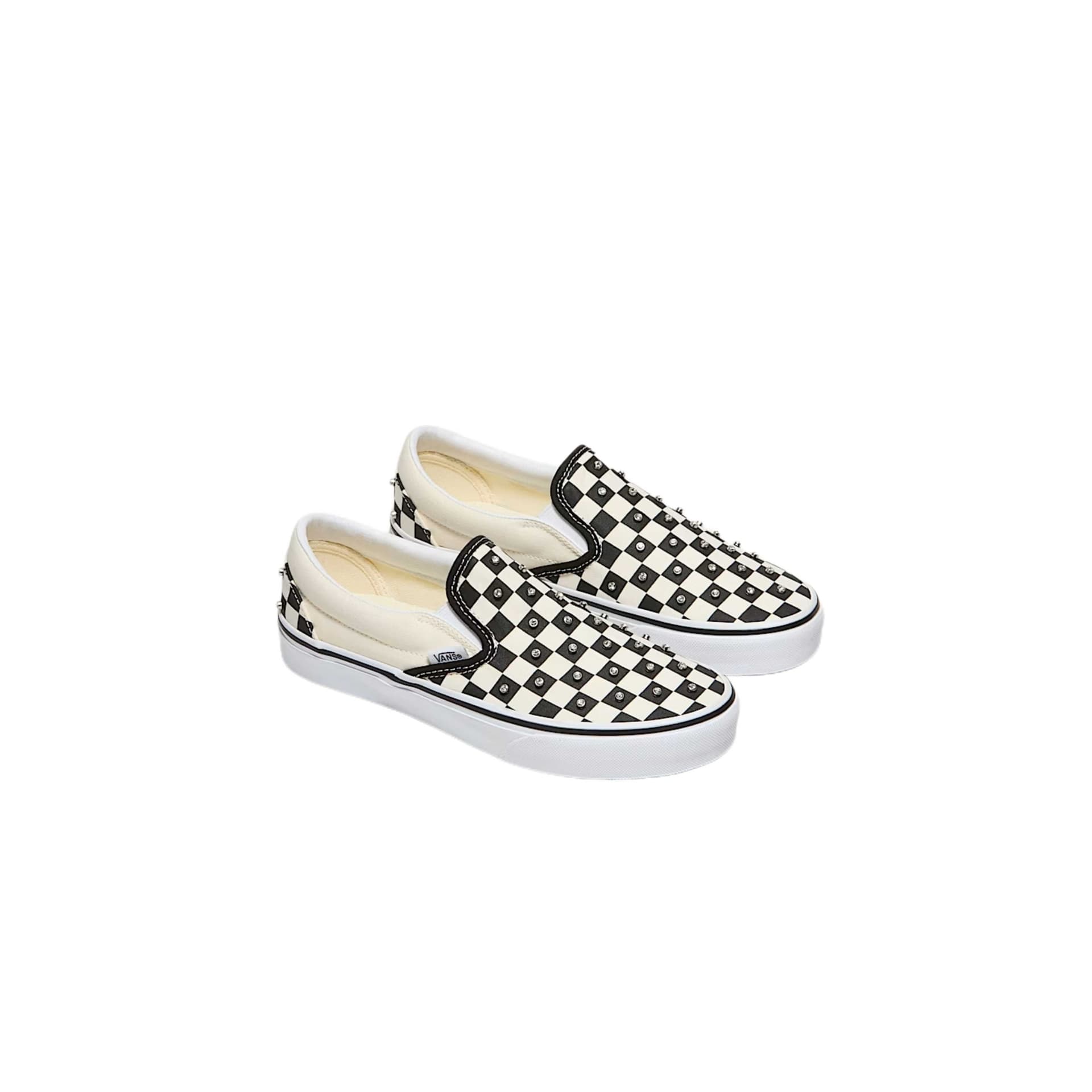 Кроссовки Vans Classic Slip On Low Топ Скейтборд Обувь Унисекс Черный белый - изображение 2