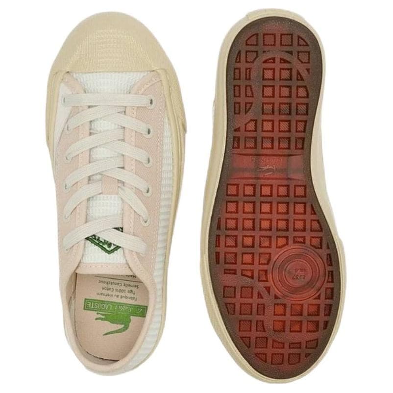 Кроссовки LACOSTE Противоскользящая Износостойкая Низкий Топ Скейтборд Обувь Женская Белый Коричневый - изображение 4
