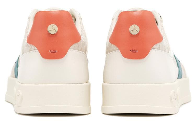Кроссовки LI NING 1990 Амортизация Низкие Кеды для Скейтбординга Женские Белые Зеленые - изображение 4