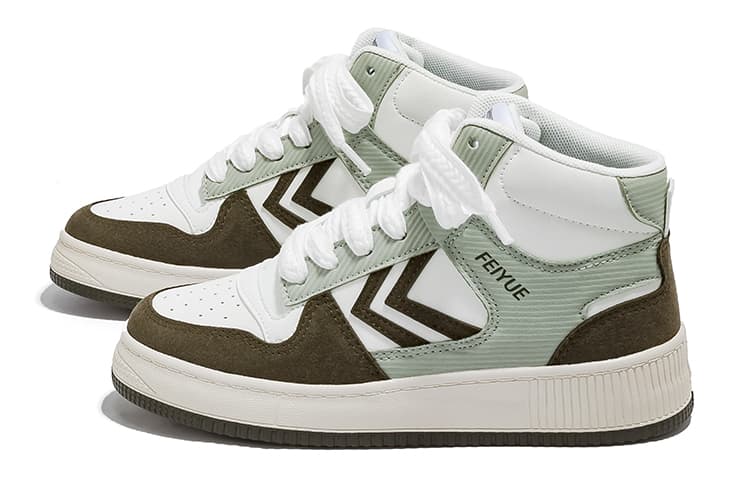 Кроссовки Feiyue High Top Sneakers White Green - изображение 2