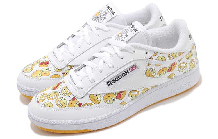 Кроссовки Reebok Club C 85 White Yellow Smiley - изображение 3