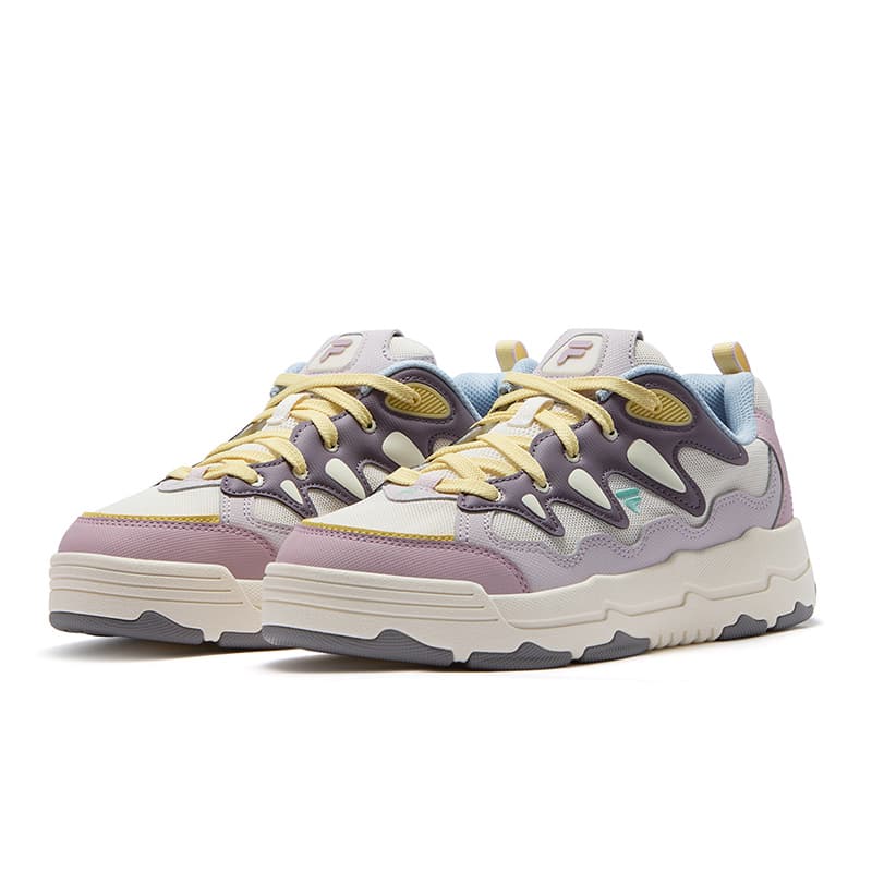 Кроссовки FILA FUSION BURWEED Сверкающие складные туфли для ушей Текстиль синтетическая кожа Низкие кеды для скейтбординга Женские - изображение 3