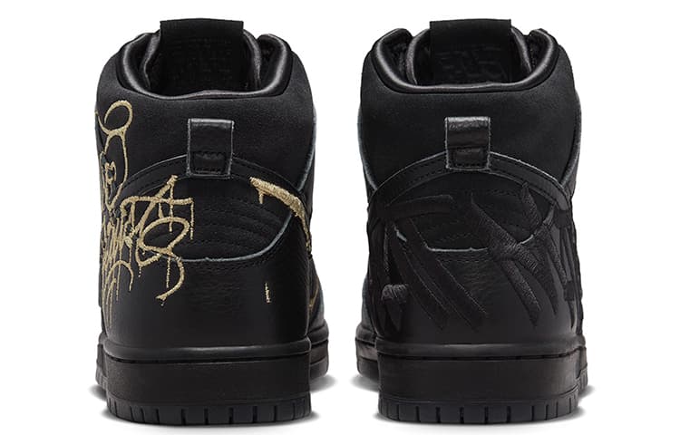 Кроссовки FAUST x Nike Dunk SB Pro QS Black Gold - изображение 3