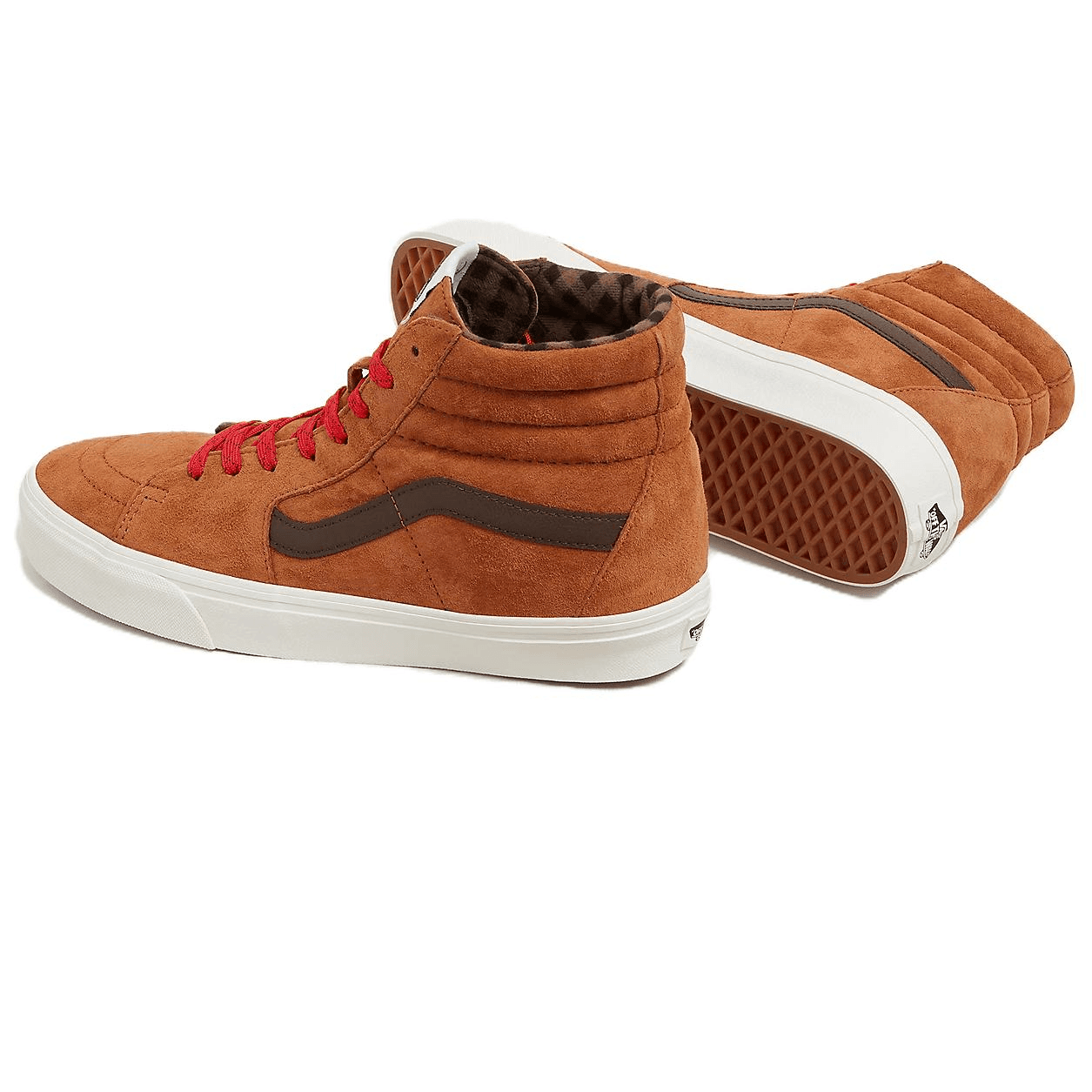 Кроссовки Vans SK8 HI Высокие Кроссовки для Скейтбординга Женские Коричневый Оранжевый - изображение 4