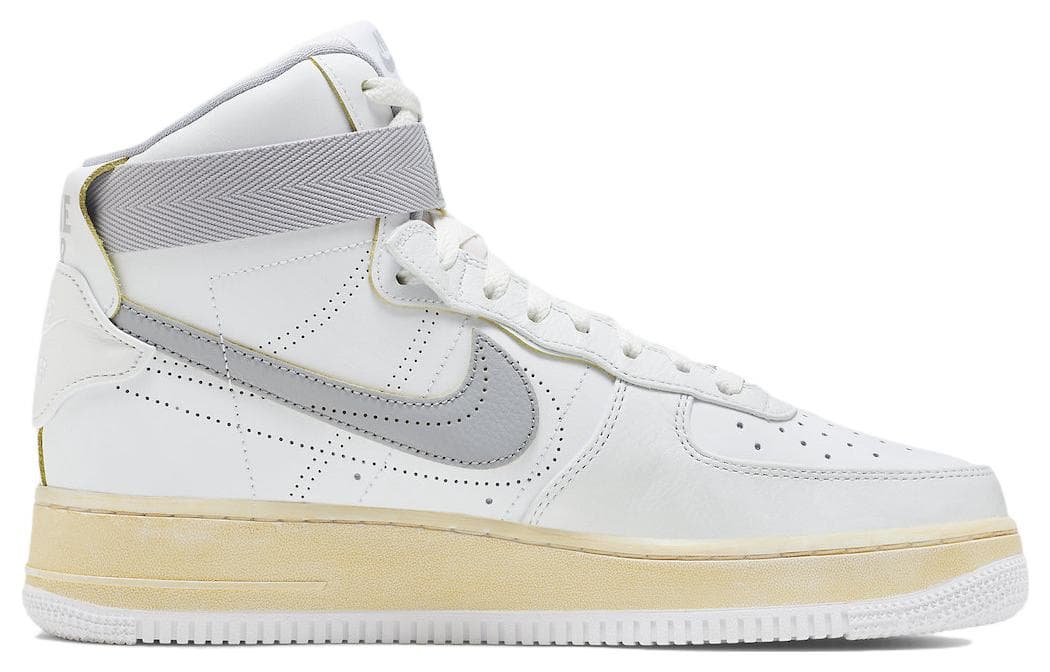 Кроссовки Nike Air Force 1 High '07 PRM White Grey — фото 2