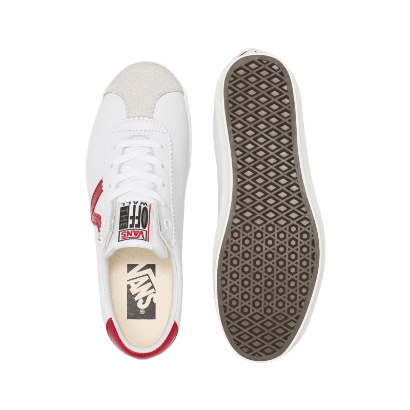 Кроссовки Vans Sport 73 Low Топ Скейтборд Обувь Унисекс Белый и красный - изображение 4