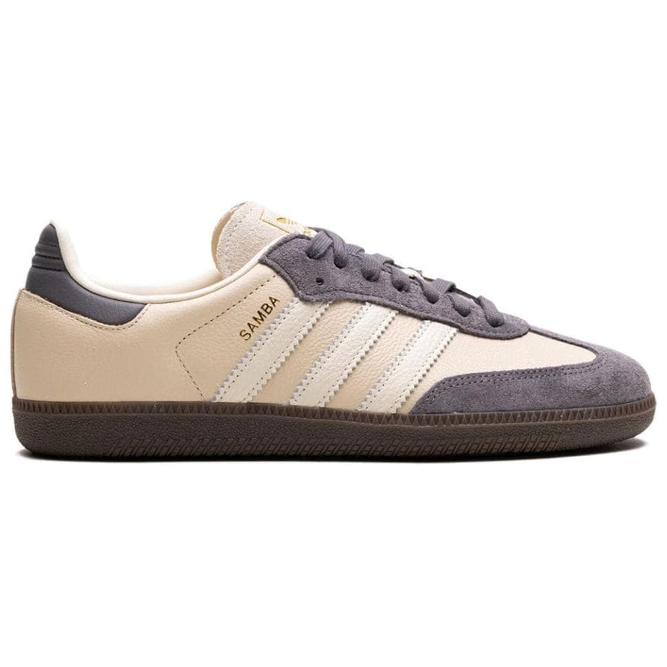 Кроссовки Adidas Samba OG Low Топ Скейтборд Кроссовки Женские Бежево-фиолетовые - изображение 2