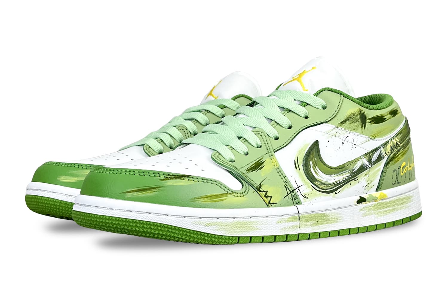 Кроссовки Jordan Air Jordan 1 Low Custom Green - изображение 3