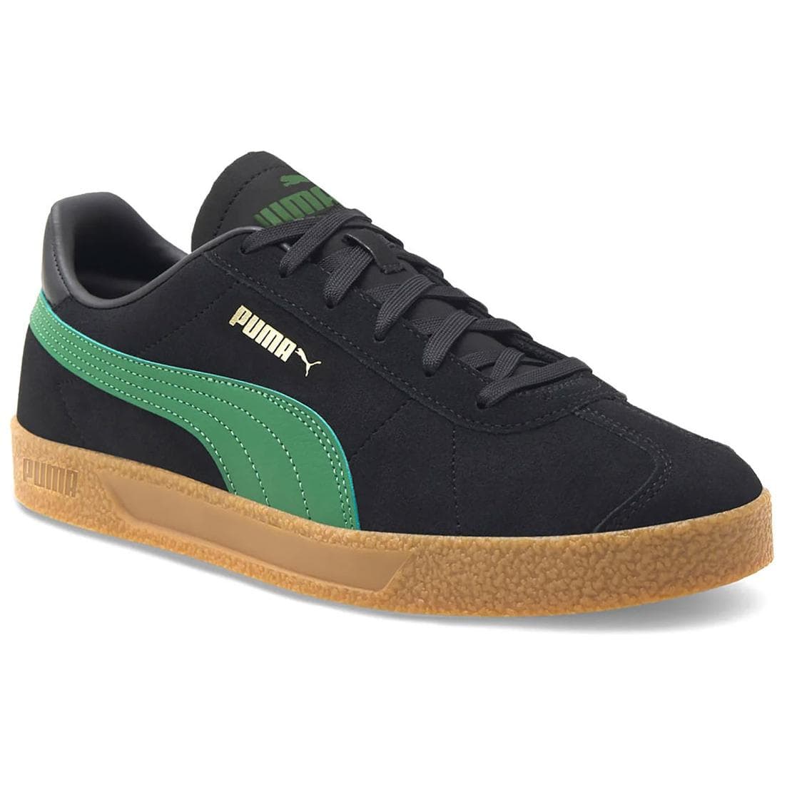 Кроссовки PUMA Club Износостойкие Низкие Кеды Немецкие Армейские Кроссовки Унисекс Черный Зеленый - изображение 3
