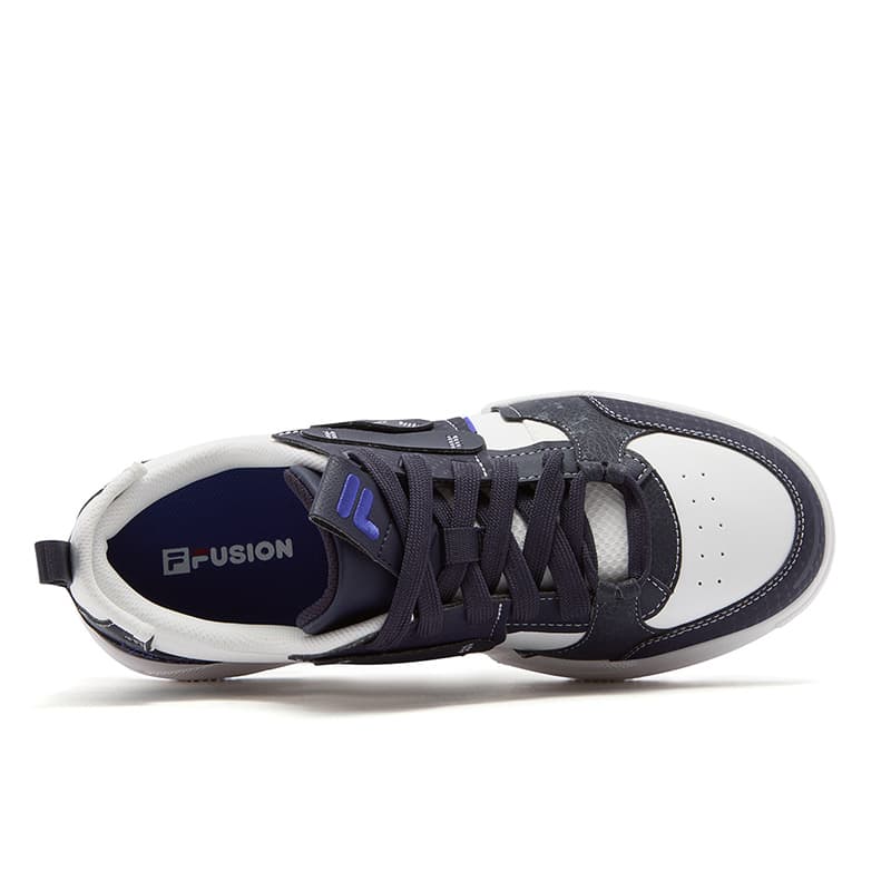 Кроссовки FILA FUSION GEOMETRY Geometric Shoe Текстиль Синтетическая кожа Низкий топ Скейтборд Обувь Женская Лист Серый Синий - изображение 4
