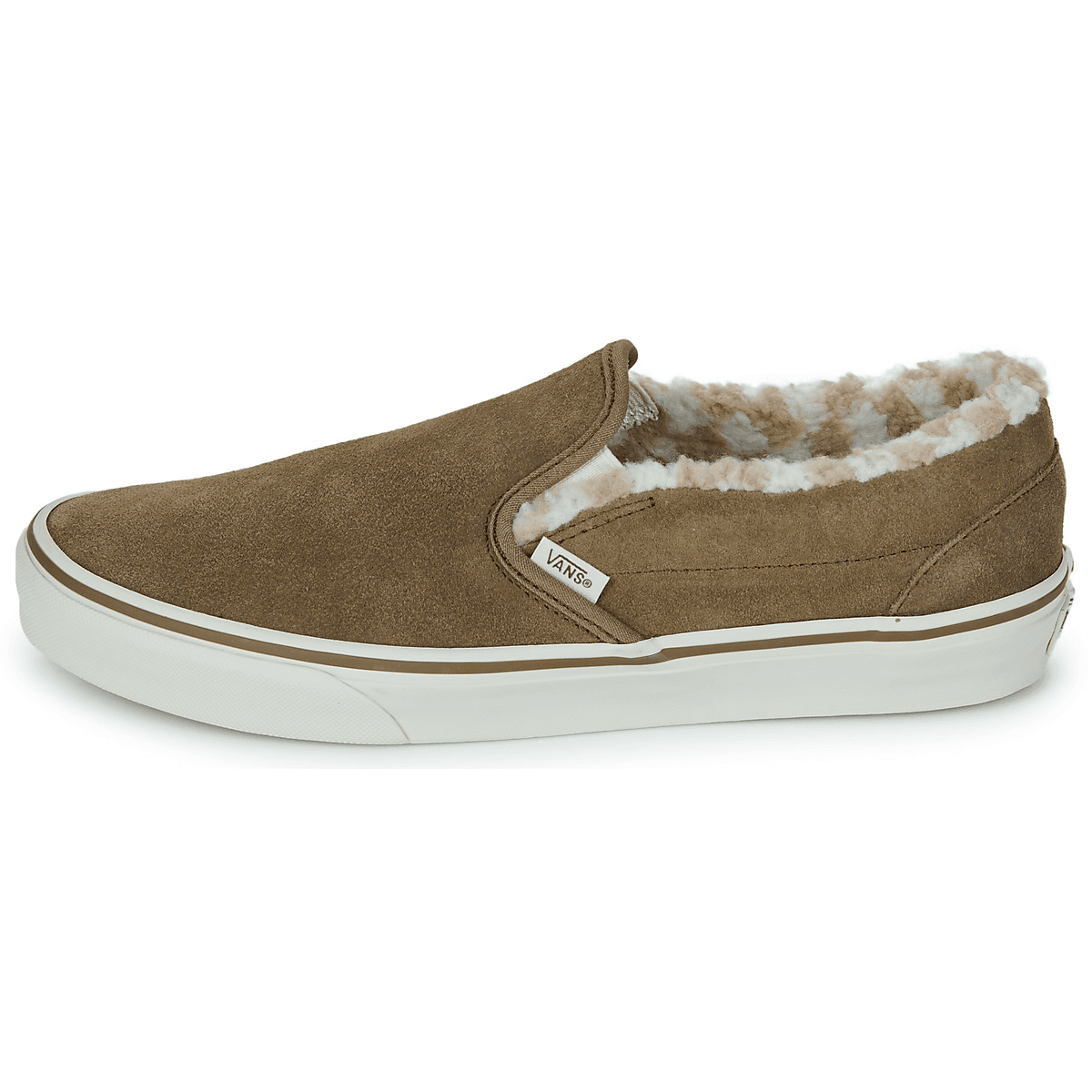 Кроссовки Vans Slip On Термические Низкие Кроссовки для Скейтбординга Женские Коричневые - изображение 1
