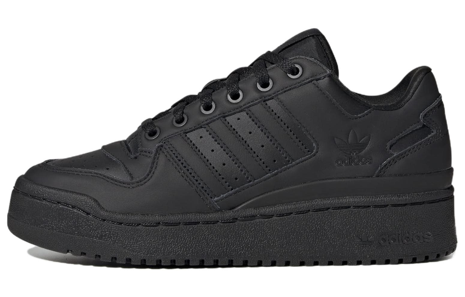 Кроссовки Adidas Originals FORUM BOLD STRIPES Смелые Полосы Устойчивые к Износу Легкие Низкие Кеды Скейтборд Обувь Женские Черные - изображение 1