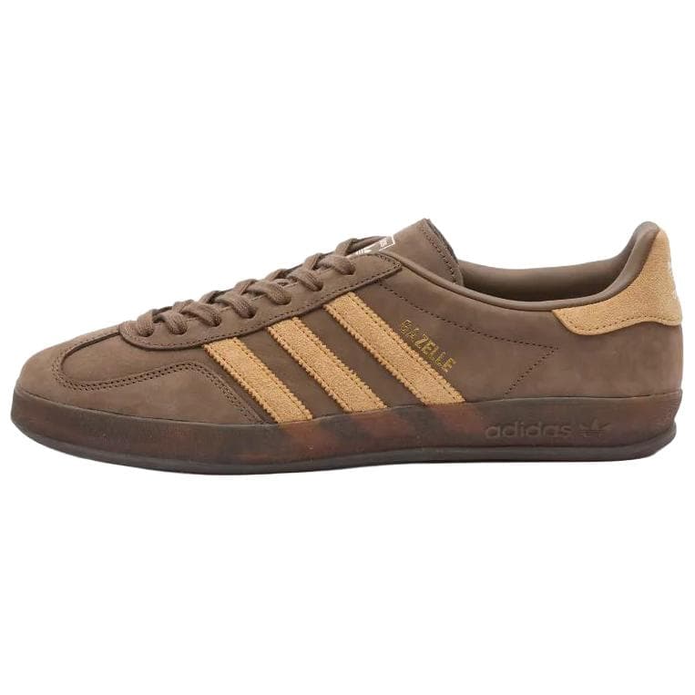 Кроссовки Adidas Originals GAZELLE INDOOR Кожаная Скейтборд Обувь Унисекс Коричневый - изображение 1