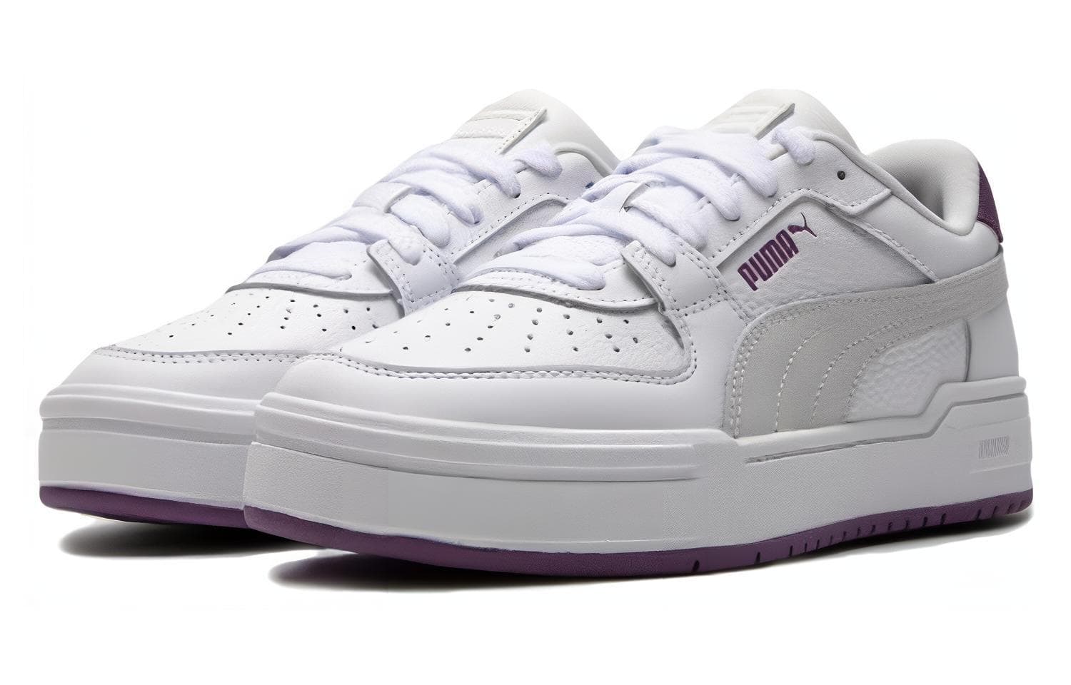 Кроссовки PUMA Low-Top White Purple - изображение 2