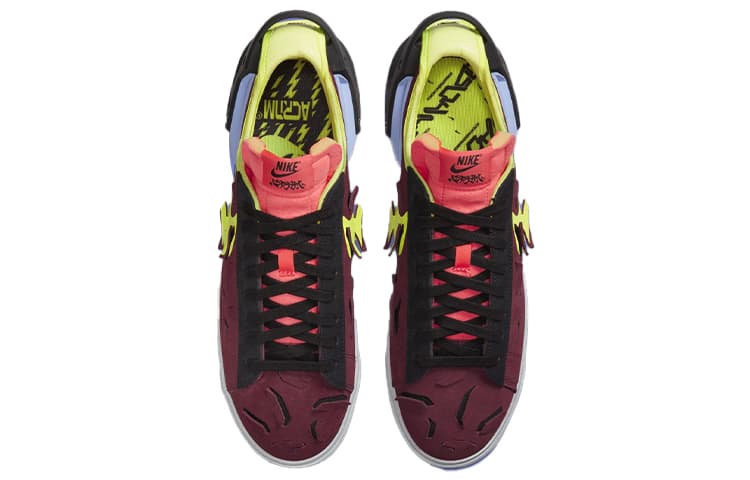 Кроссовки Acronym x Nike Blazer Low "Night Maroon" - изображение 4