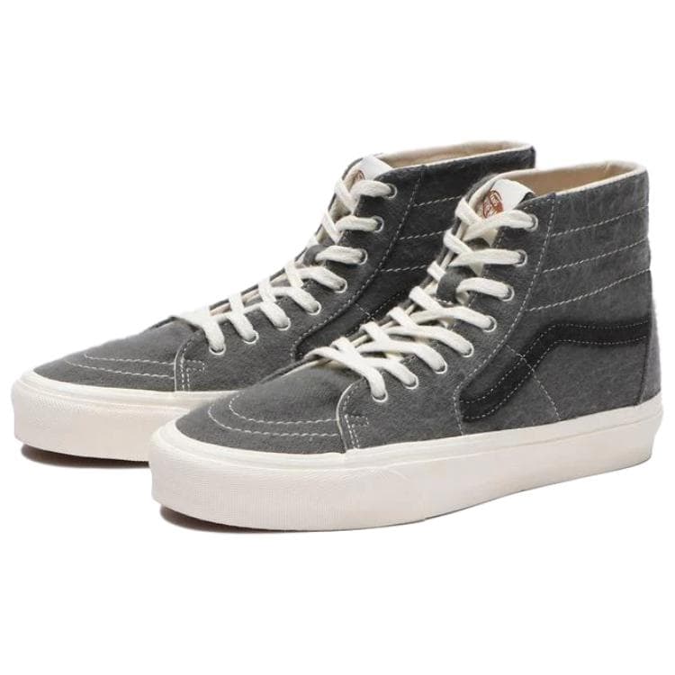 Кроссовки Vans SK8 HI Устойчивая к истиранию Высокая Скейтборд Обувь Мужская Серого цвета - изображение 3