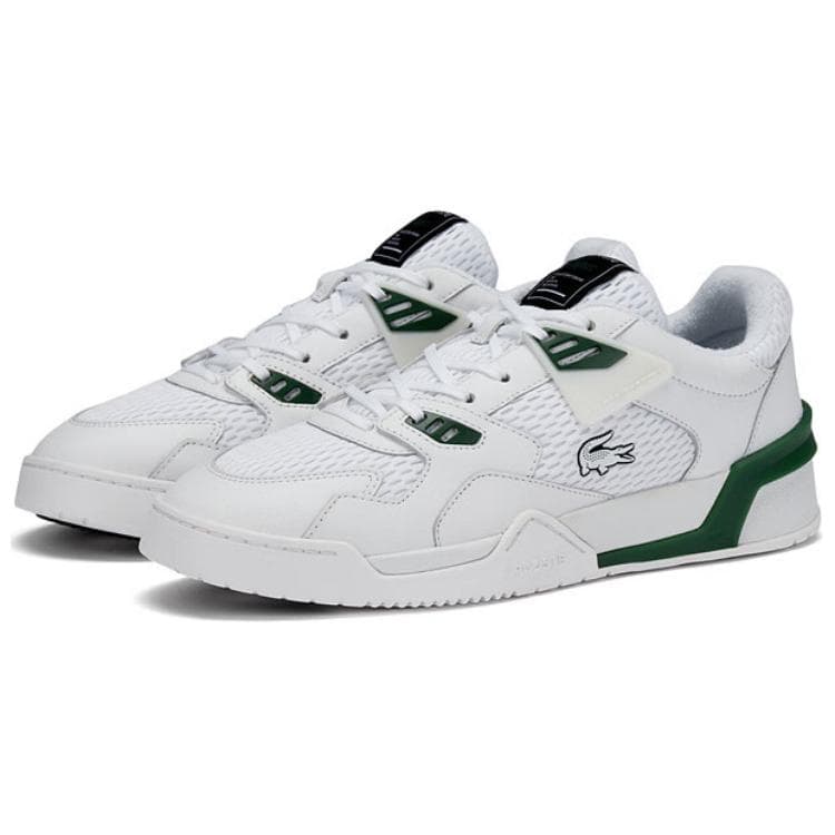 Кроссовки LACOSTE Текстиль Коровья кожа Низкий топ Скейтборд Обувь Мужская Белая - изображение 3